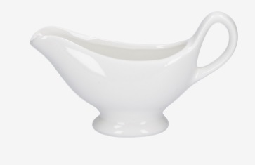 Salsiera classica in porcellana - 4x h 7x l 17,5 cm  - la porcellana bianca